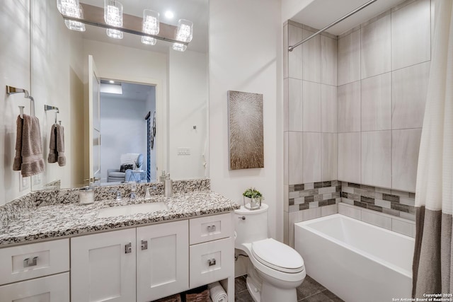 121 Greystone Pt, Boerne, TX 78006 - full bath with vanity, toilet, and  shower combination