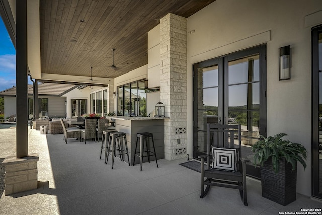 121 Greystone Pt, Boerne, TX 78006 - view of patio / terrace with an outdoor living space