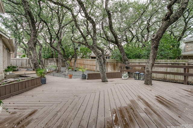 18210 Crystal Ridge Dr, San Antonio, TX 78259 - wooden terrace with a fenced backyard