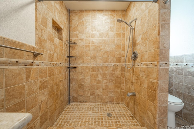 2310 W Houston St, San Antonio, TX 78207 - full bath with tiled shower and toilet