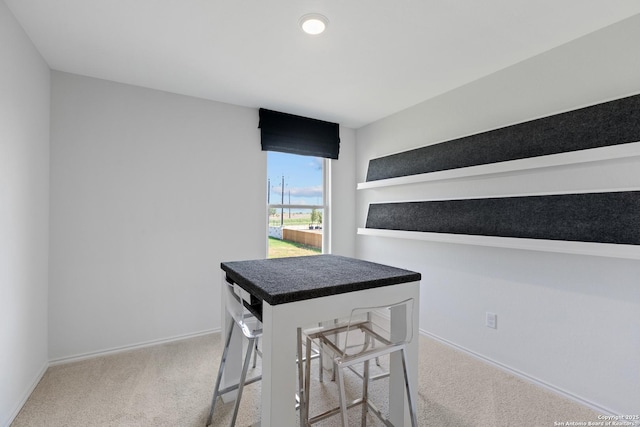 847 Bluegrass Pt, New Braunfels, TX 78130 - carpeted dining area featuring baseboards