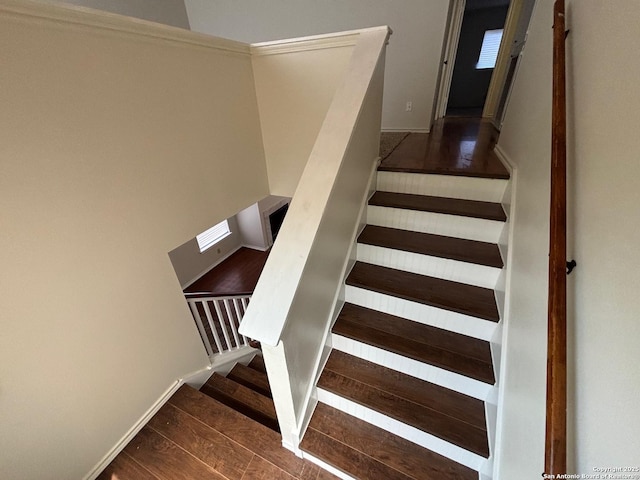 7835 Ruby Mdw, San Antonio, TX 78251 - stairs with wood finished floors and baseboards
