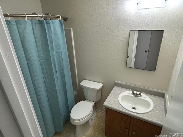 7835 Ruby Mdw, San Antonio, TX 78251 - bathroom with vanity, toilet, and baseboards