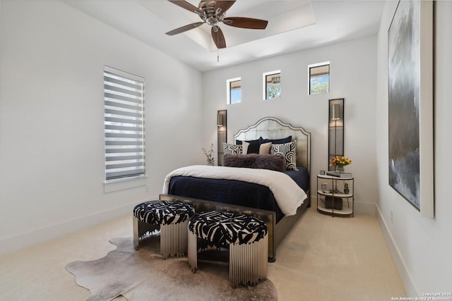 23510 Avila, San Antonio, TX 78255 - bedroom featuring carpet floors, ceiling fan, and baseboards