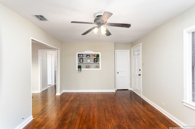 305 Kendalia, San Antonio, TX 78214 - entryway with wood finished floors, ceiling fan, and baseboards