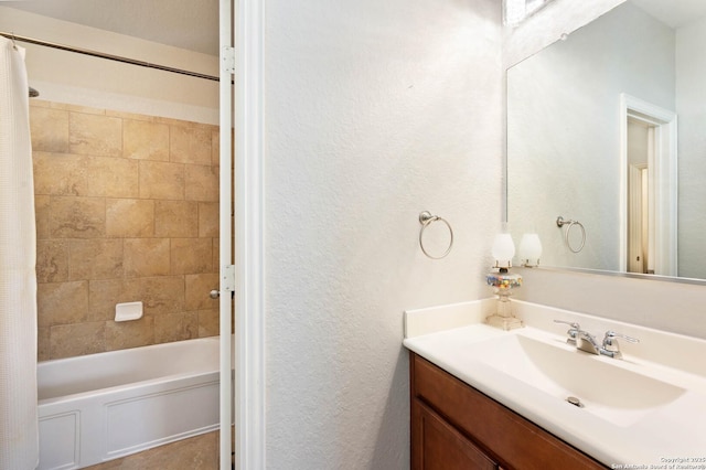 1926 Kalli Jo Ln, New Braunfels, TX 78130 - bathroom featuring vanity and shower / bath combo with shower curtain