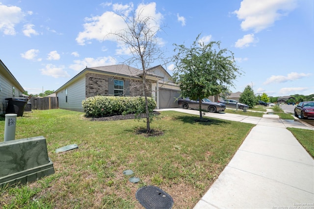 6907 Emerald Vly, San Antonio, TX 78242 - view of front of property with driveway, brick siding, and a garage
