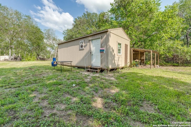 289 Deer Slayer, Seguin, TX 78155 - view of outdoor structure featuring view of wooded area
