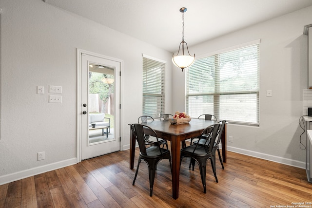375 Sonata Cyn, Spring Branch, TX 78070 - dining space featuring baseboards and hardwood / wood-style floors