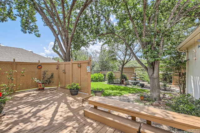 1730 Escada, San Antonio, TX 78258 - wooden deck with a fenced backyard