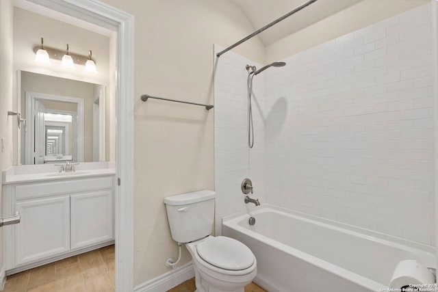 3082 Bright Skies, San Antonio, TX 78261 - full bathroom with toilet, vanity, shower / tub combination, and baseboards