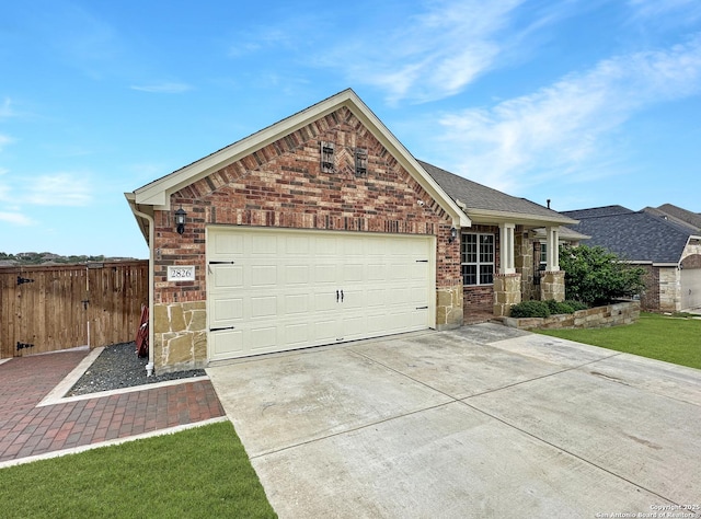 2826 Running Fawn, San Antonio, TX 78261 - ranch-style house with brick siding, driveway, and a garage