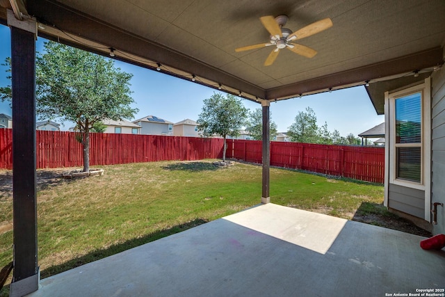 11741 Troubadour Trl, San Antonio, TX 78245 - view of patio / terrace featuring a ceiling fan