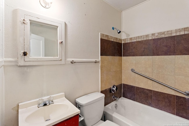 1001 Mason, San Antonio, TX 78208 - bathroom featuring toilet, shower / washtub combination, and vanity