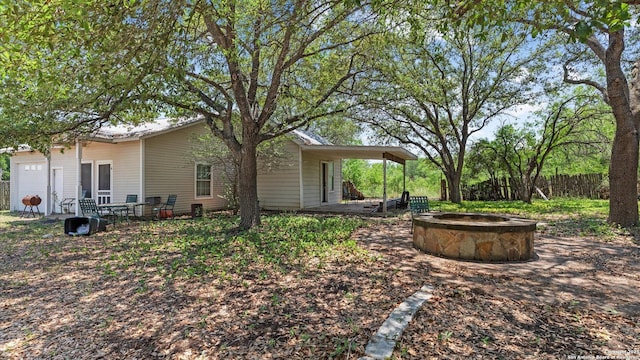 160 E Klein, New Braunfels, TX 78130 - view of yard featuring an outdoor fire pit