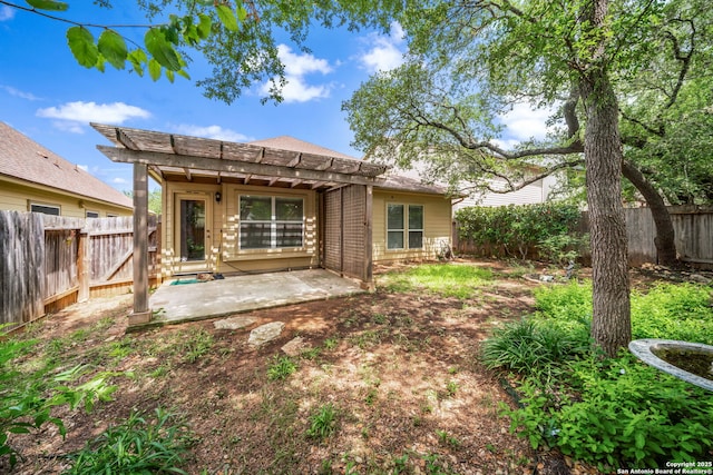 7459 Eagle Ledge, San Antonio, TX 78249 - rear view of house featuring a patio, a fenced backyard, and a pergola