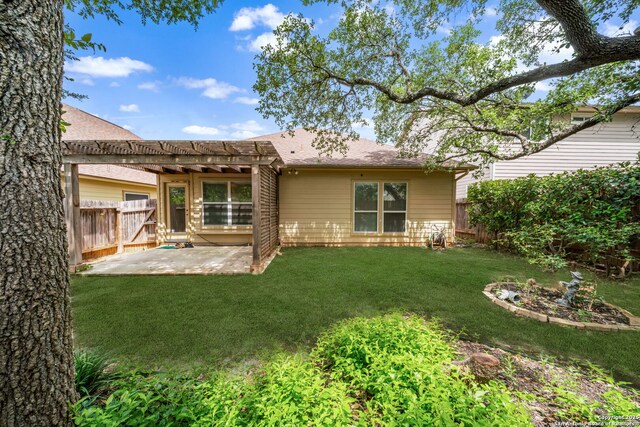 7459 Eagle Ledge, San Antonio, TX 78249 - back of property featuring a pergola and a patio area