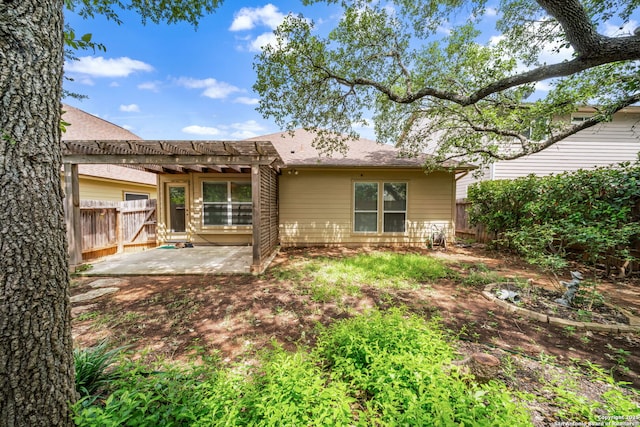 7459 Eagle Ledge, San Antonio, TX 78249 - back of property featuring a patio, a pergola, and a fenced backyard