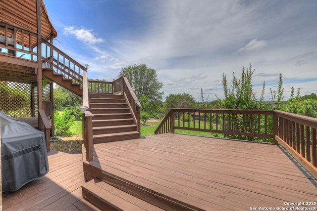 821 Lakeview, Canyon Lake, TX 78133 - wooden deck featuring stairway