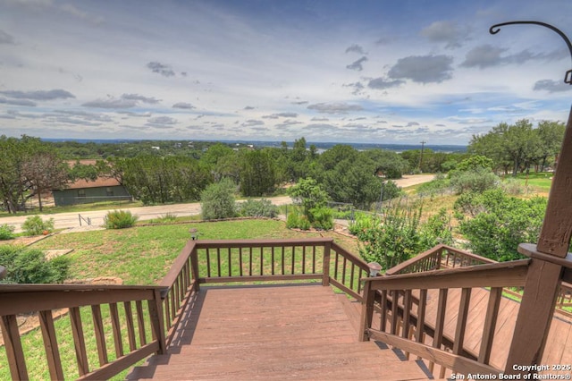 821 Lakeview, Canyon Lake, TX 78133 - view of wooden terrace