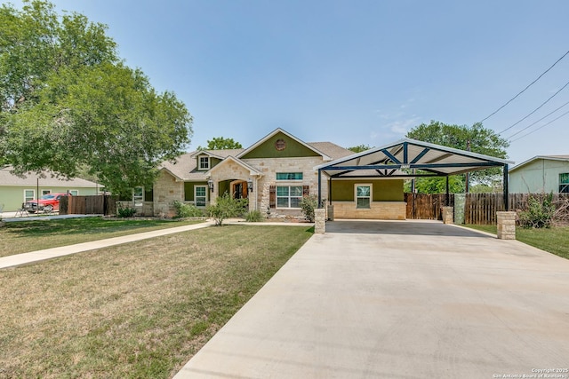 5722 Pioneer Rdg, San Antonio, TX 78245 - view of front of property with stone siding and driveway