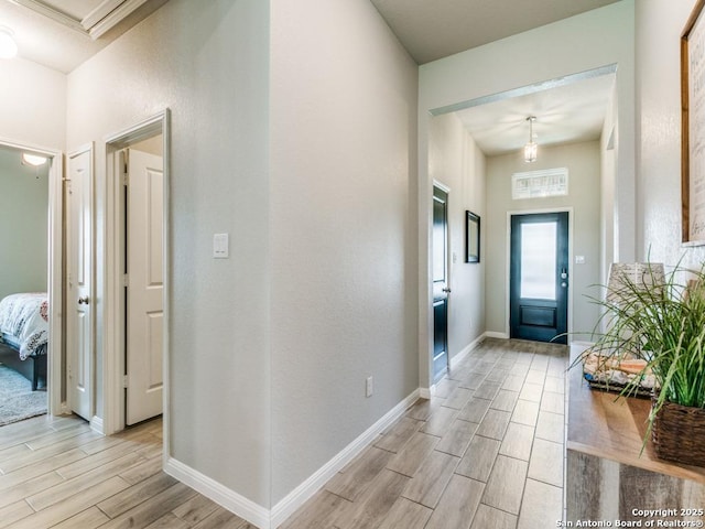 5344 Jasmine, Bulverde, TX 78163 - entryway with wood tiled floors and baseboards