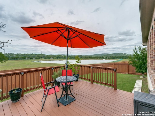 5344 Jasmine, Bulverde, TX 78163 - wooden deck with a water view
