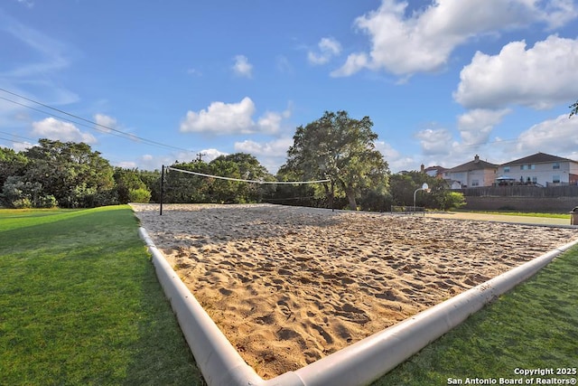 25702 Willard Path, San Antonio, TX 78261 - view of home's community featuring volleyball court and a lawn