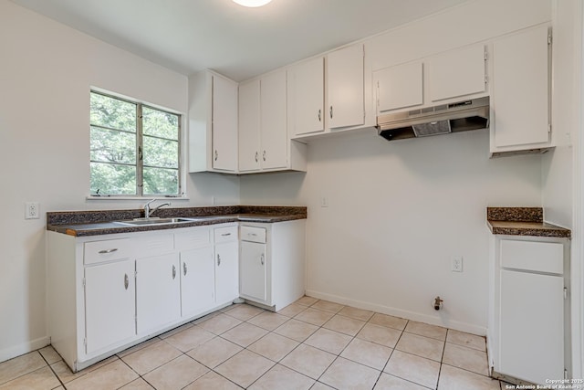 135 Englewood, San Antonio, TX 78213 - kitchen featuring under cabinet range hood, a sink, and white cabinetry