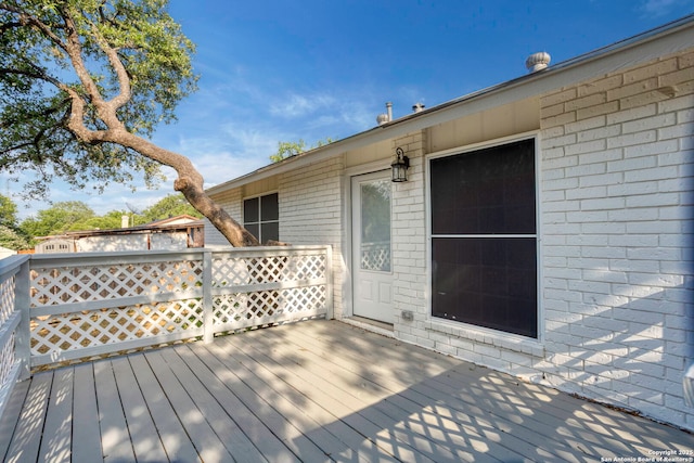 2723 Woodline, San Antonio, TX 78251 - view of wooden deck