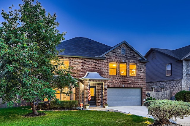 2334 Creekside Bnd, San Antonio, TX 78259 - view of front of home featuring brick siding, driveway, and a garage