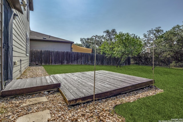 5614 Burr Blf, San Antonio, TX 78266 - view of yard with a wooden deck