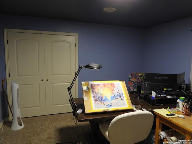 155 Scenic Cir, Lakehills, TX 78063 - home office with carpet flooring