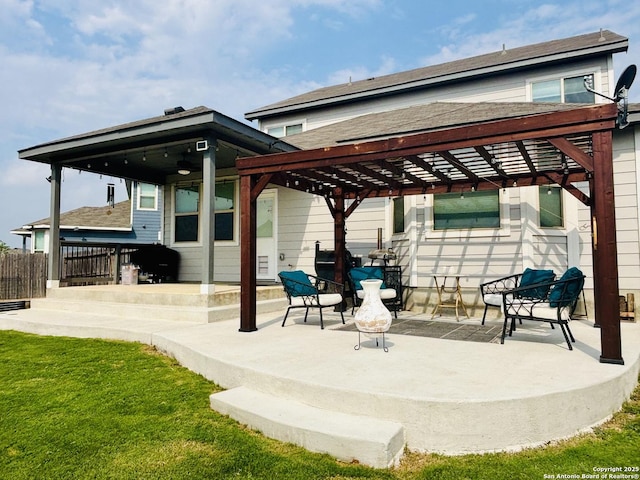 4902 Oxbow Bnd, Saint Hedwig, TX 78152 - view of patio featuring a pergola