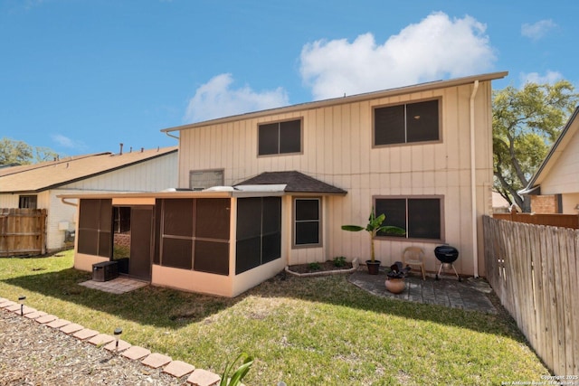 14026 Fairway Oaks, San Antonio, TX 78217 - back of house with a sunroom and a patio
