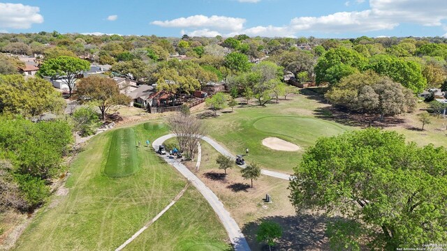 14026 Fairway Oaks, San Antonio, TX 78217 - aerial view of property's location with a golf course and a tree filled landscape