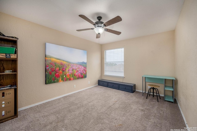 4706 Granite Shls, San Antonio, TX 78244 - empty room with ceiling fan, carpet flooring, and baseboards