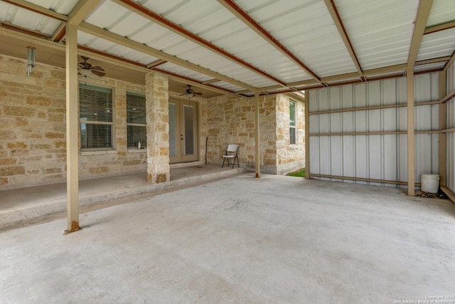 712 Crestview, Floresville, TX 78114 - view of patio with ceiling fan and french doors