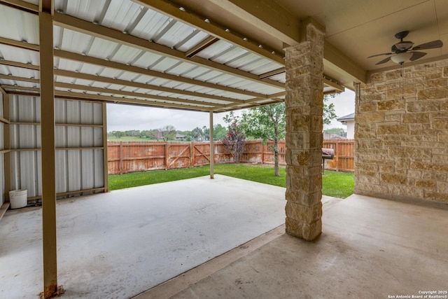 712 Crestview, Floresville, TX 78114 - view of patio with ceiling fan