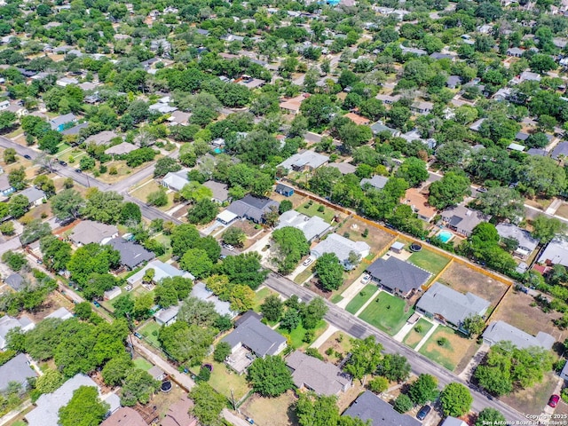 221 Harmon, San Antonio, TX 78209 - aerial view of property and surrounding area with property boundaries highlighted