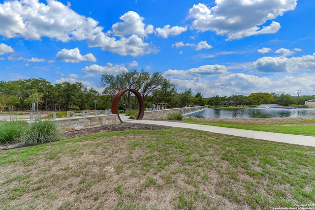 31646 Untrodden Way, Bulverde, TX 78163 - view of grassy yard with a water view