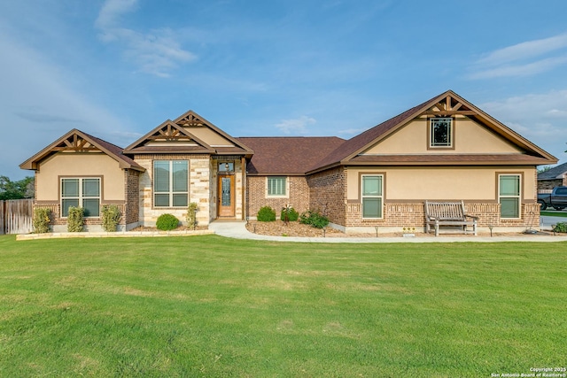 688 Double Gate Rd, Castroville, TX 78009 - view of front facade with stucco siding and brick siding