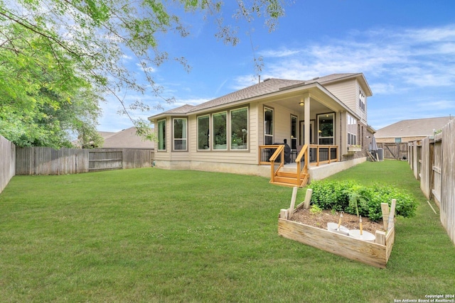 11926 Tower Crk, San Antonio, TX 78253 - back of house featuring a garden and a shingled roof