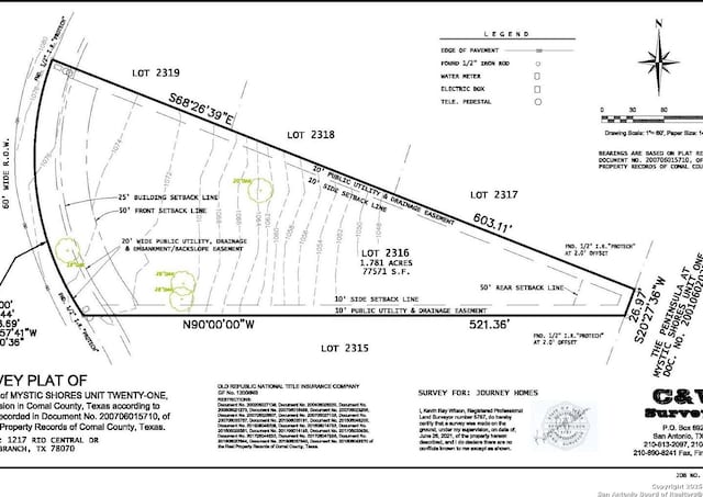 1217 Rio Central, Spring Branch, TX 78070 - survey map / technical document