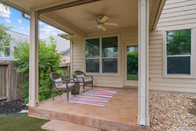 1711 Mountain, San Antonio, TX 78258 - view of patio / terrace featuring a ceiling fan