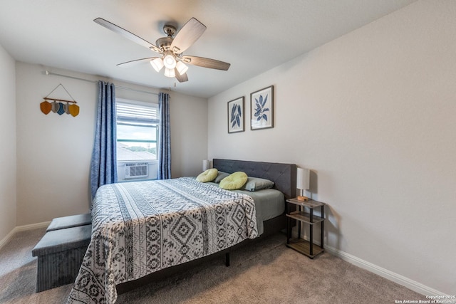 12918 Lilly Pass, San Antonio, TX 78254 - carpeted bedroom with baseboards, cooling unit, and a ceiling fan