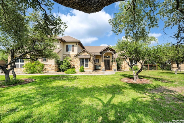 136 Eagle Crst, Spring Branch, TX 78070 - view of front of property with stucco siding and stone siding