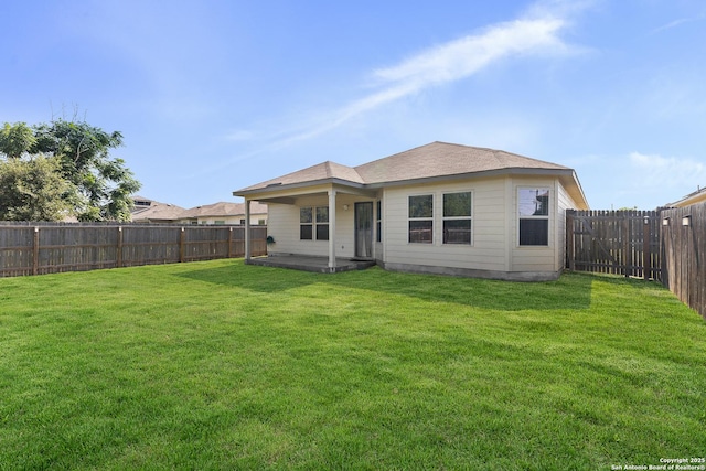 6910 Emerald Vly, San Antonio, TX 78242 - back of house featuring a fenced backyard and a patio