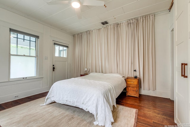 1007AND1013 Fulton, San Antonio, TX 78201 - bedroom featuring wood finished floors, ceiling fan, and baseboards