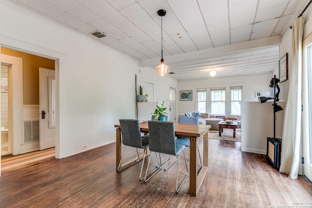 1007AND1013 Fulton, San Antonio, TX 78201 - dining space with wood finished floors and crown molding